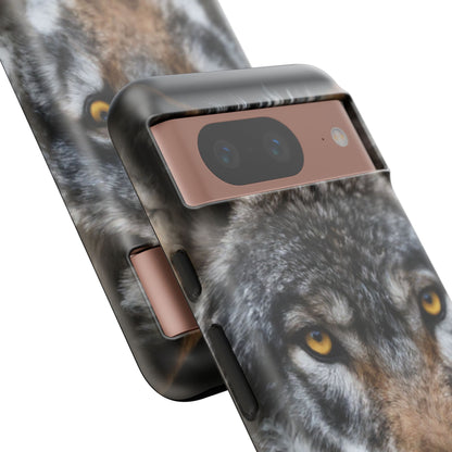 Wolf Eyes Phone Case — Fierce Wildlife iPhone Protective Case with ‘GUL’ Text