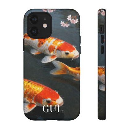 Koi Fish Tough Phone Case — Floral Pond Design