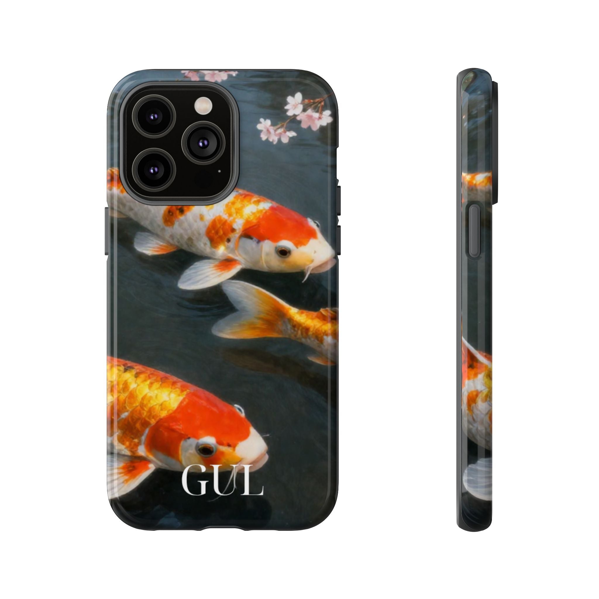 Koi Fish Tough Phone Case — Floral Pond Design