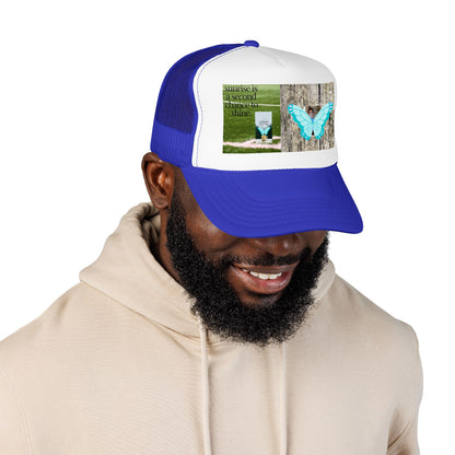 Butterfly Memorial Trucker Hat — In Loving Memory Grave Marker Cap