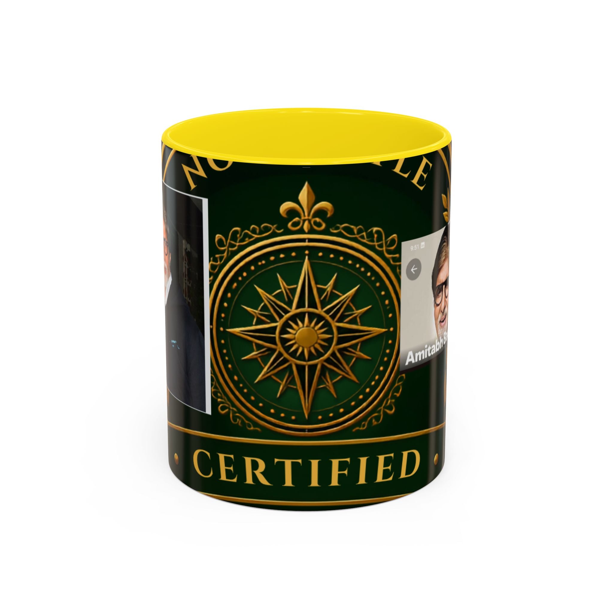 Certified Collector Accent Coffee Mug — Portrait Emblem Design (11/15 oz)
