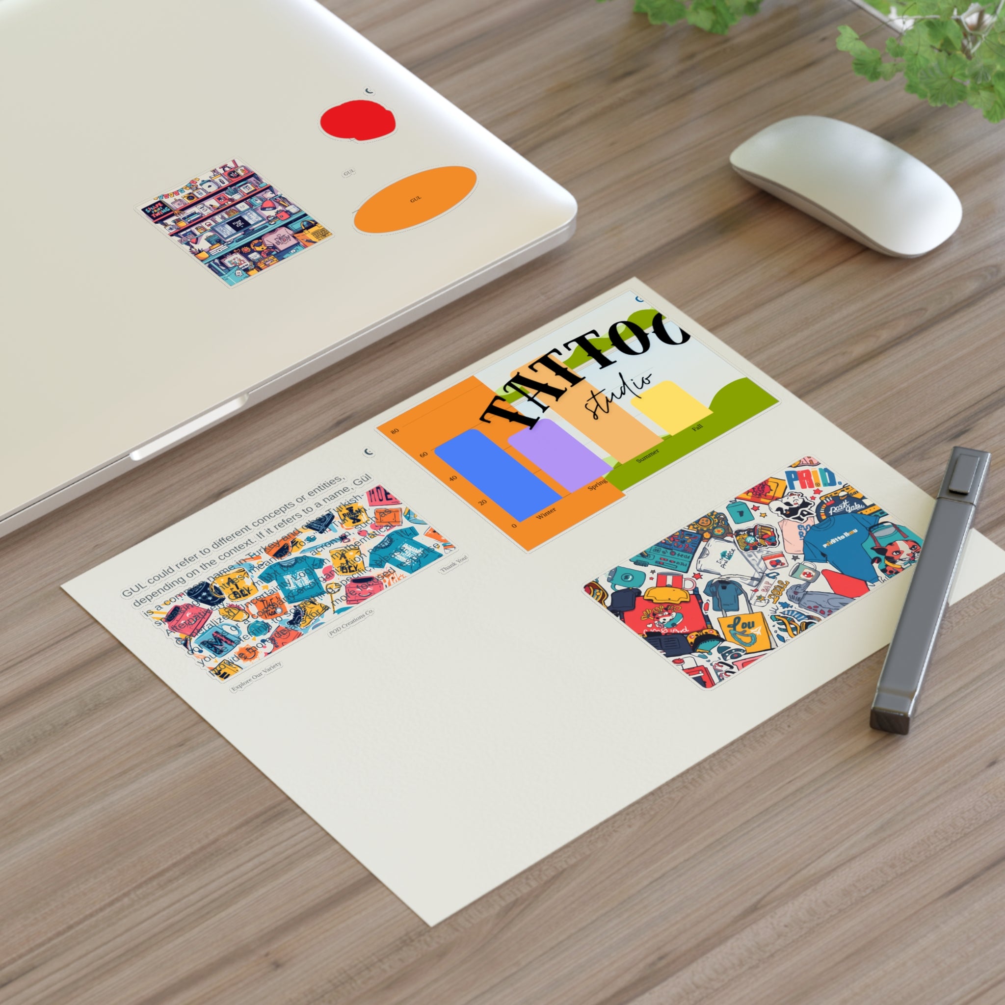 Colorful Sticker Sheets — Retro Tattoo &amp; Pop Art Icons