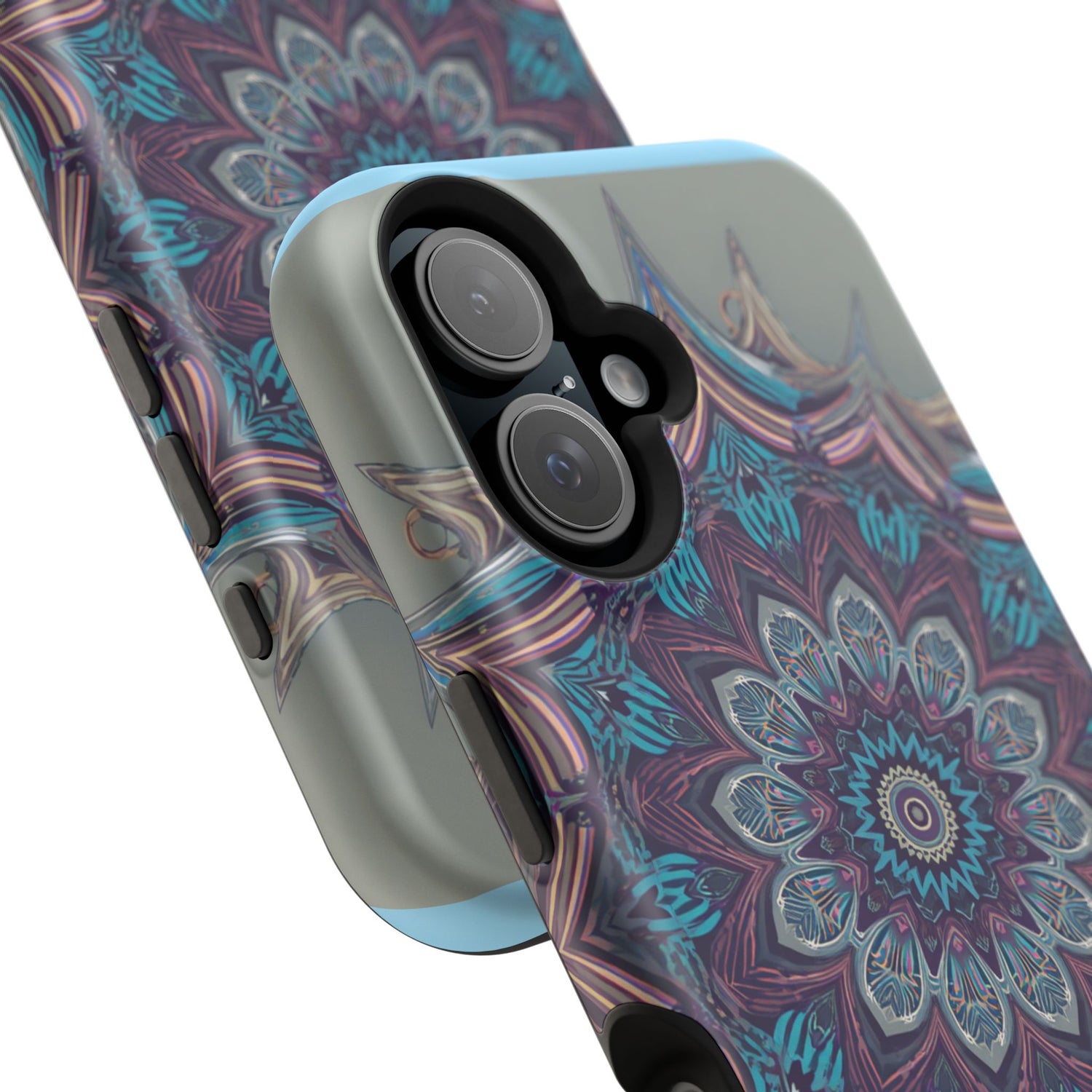 Phone Case — Blue Purple Mandala Magnetic Impact-Resistant Case