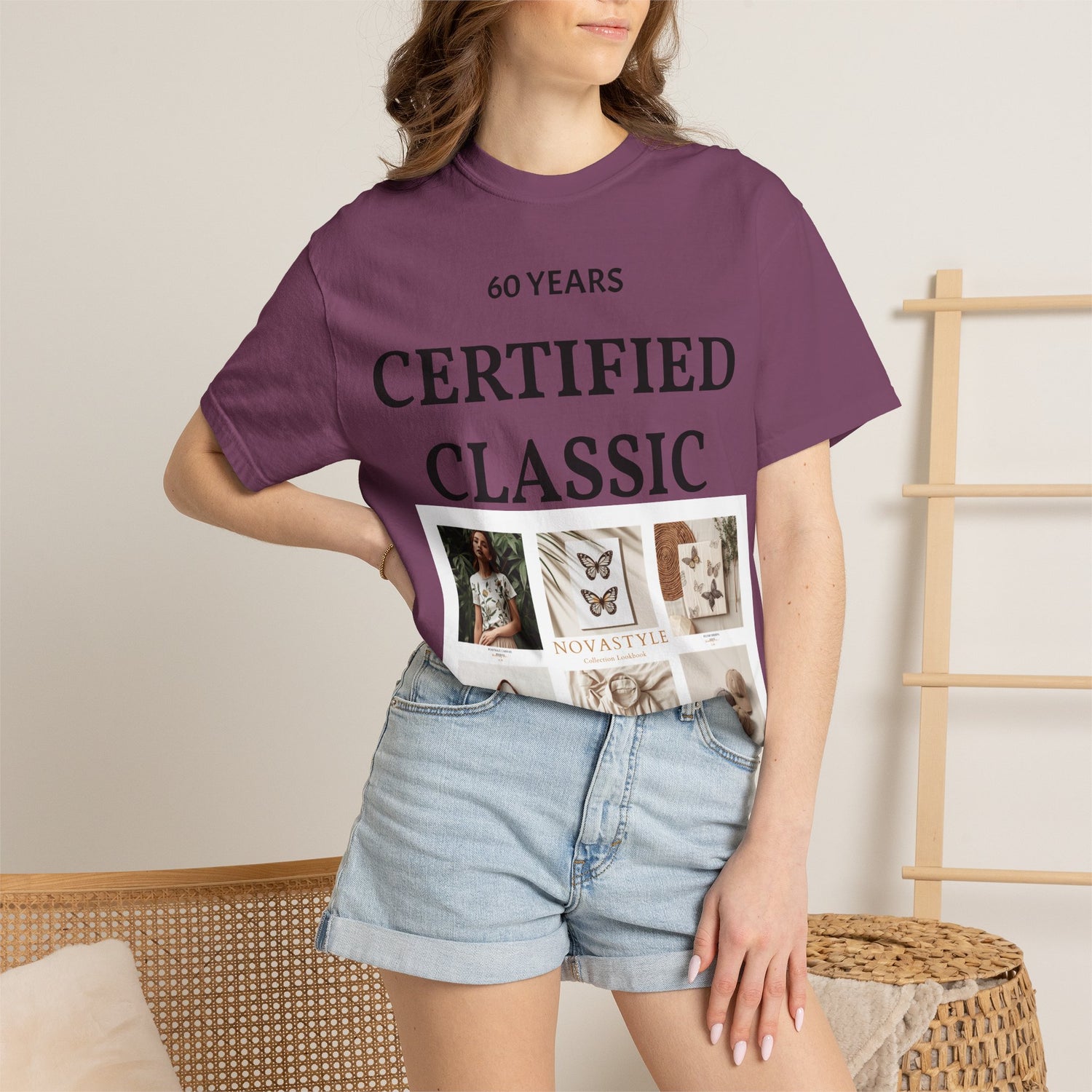 Certified Classic 60 Years T-Shirt – Vintage Collage Home &amp; Lifestyle Tee