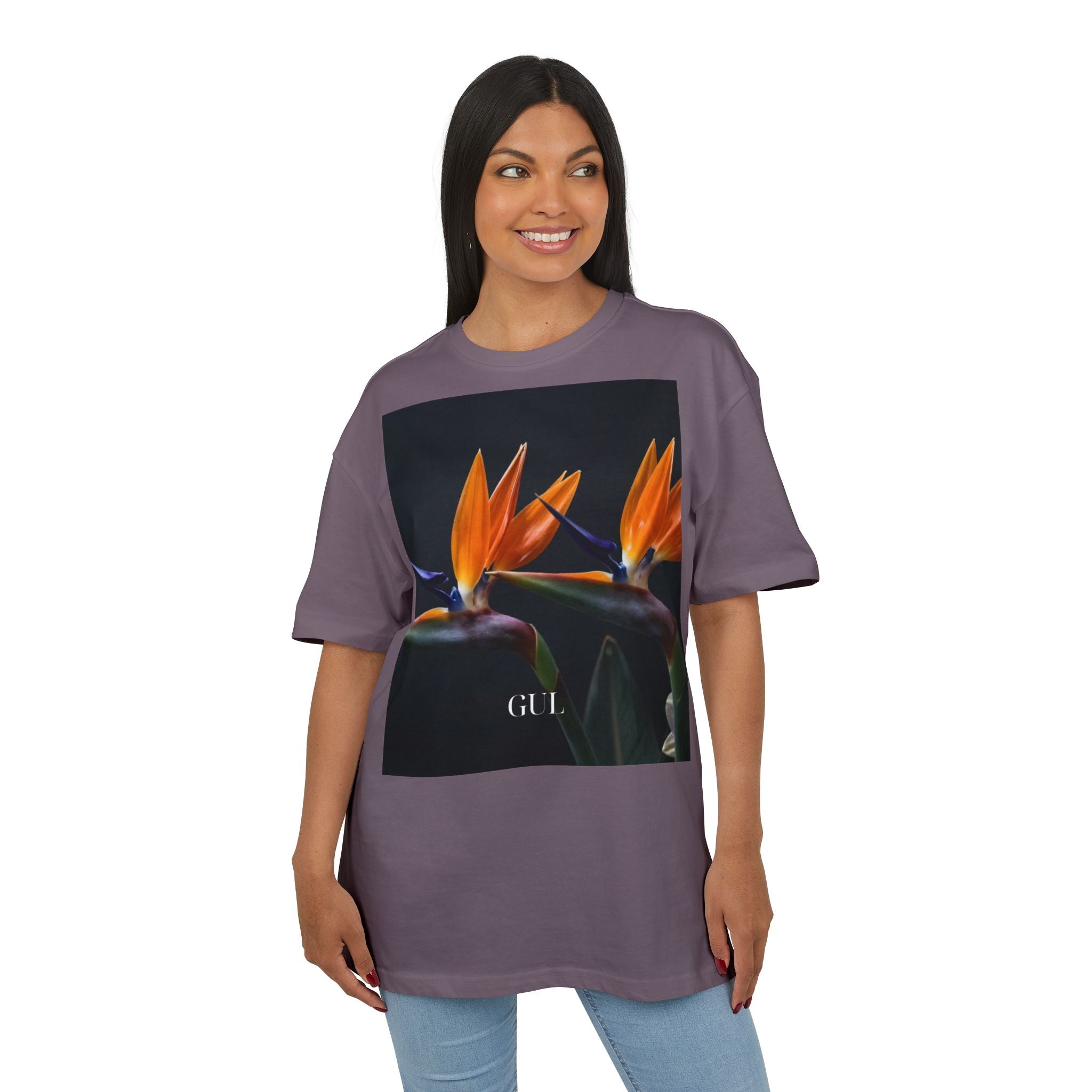 Floral &amp; Nightscape Graphic Tee — Bird of Paradise Photo Print