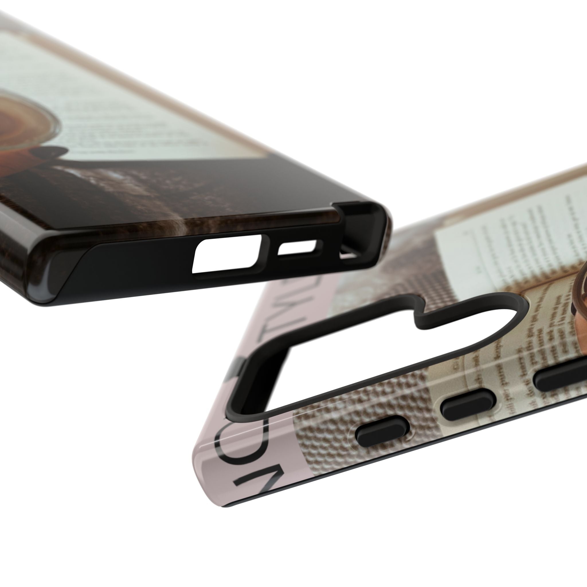 Cozy Reading Phone Case — Coffee &amp; Book Protective Cover
