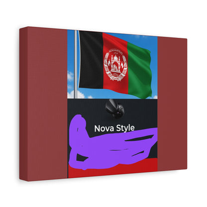 Afghan Flag Matte Canvas Print — Stretched 1.25" Wall Art