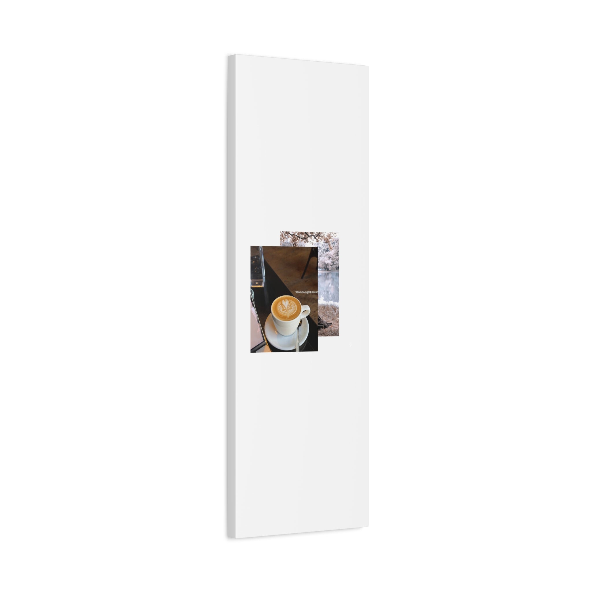 Latte &amp; Landscape Matte Canvas Wall Art — Coffee Shop Photo Collage