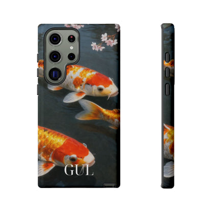 Koi Fish Tough Phone Case — Floral Pond Design