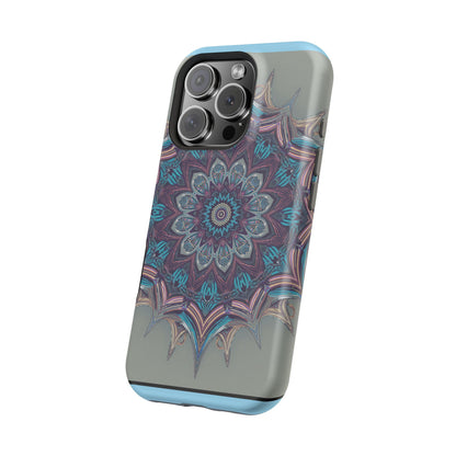 Phone Case — Blue Purple Mandala Magnetic Impact-Resistant Case