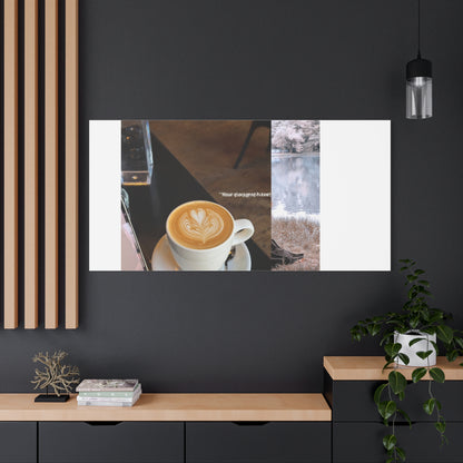 Latte &amp; Landscape Matte Canvas Wall Art — Coffee Shop Photo Collage