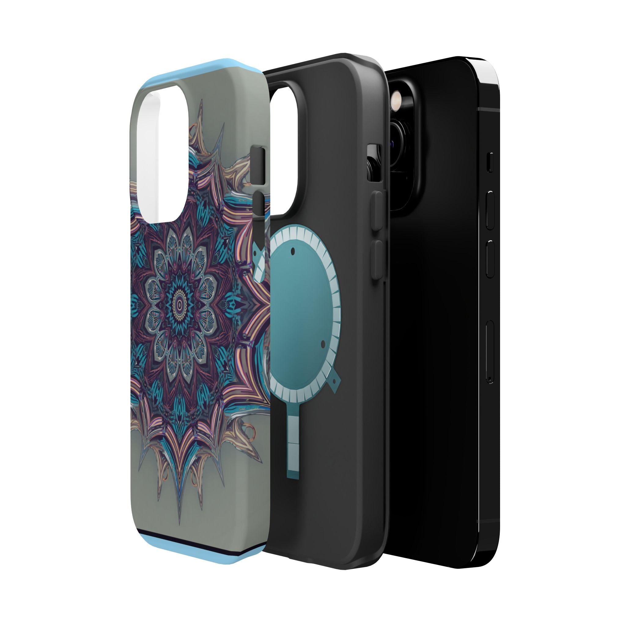 Phone Case — Blue Purple Mandala Magnetic Impact-Resistant Case