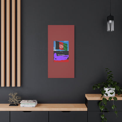 Afghan Flag Matte Canvas Print — Stretched 1.25" Wall Art