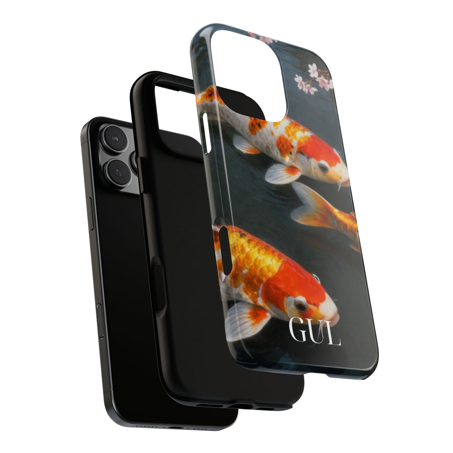 Koi Fish Tough Phone Case — Floral Pond Design