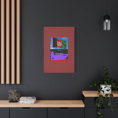 Afghan Flag Matte Canvas Print — Stretched 1.25" Wall Art