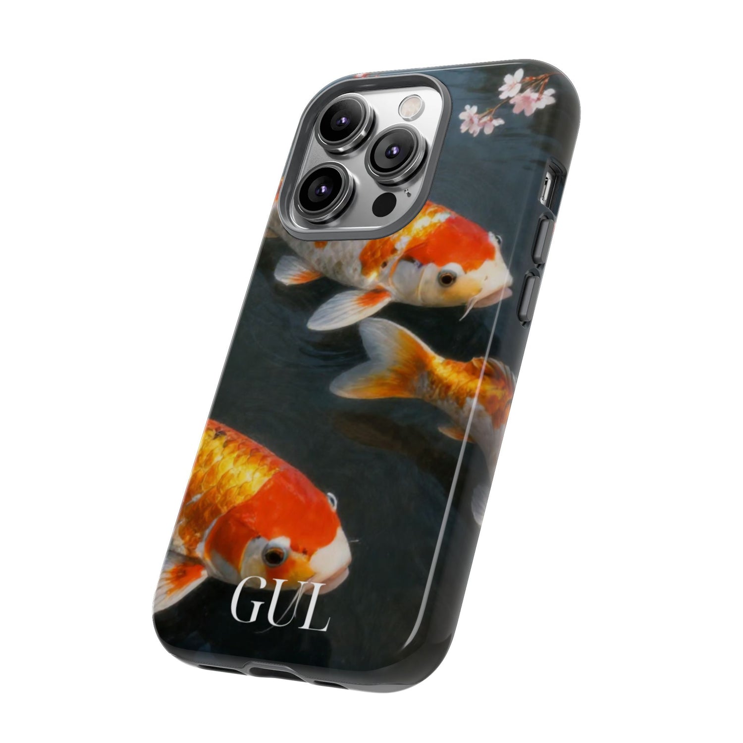 Koi Fish Tough Phone Case — Floral Pond Design