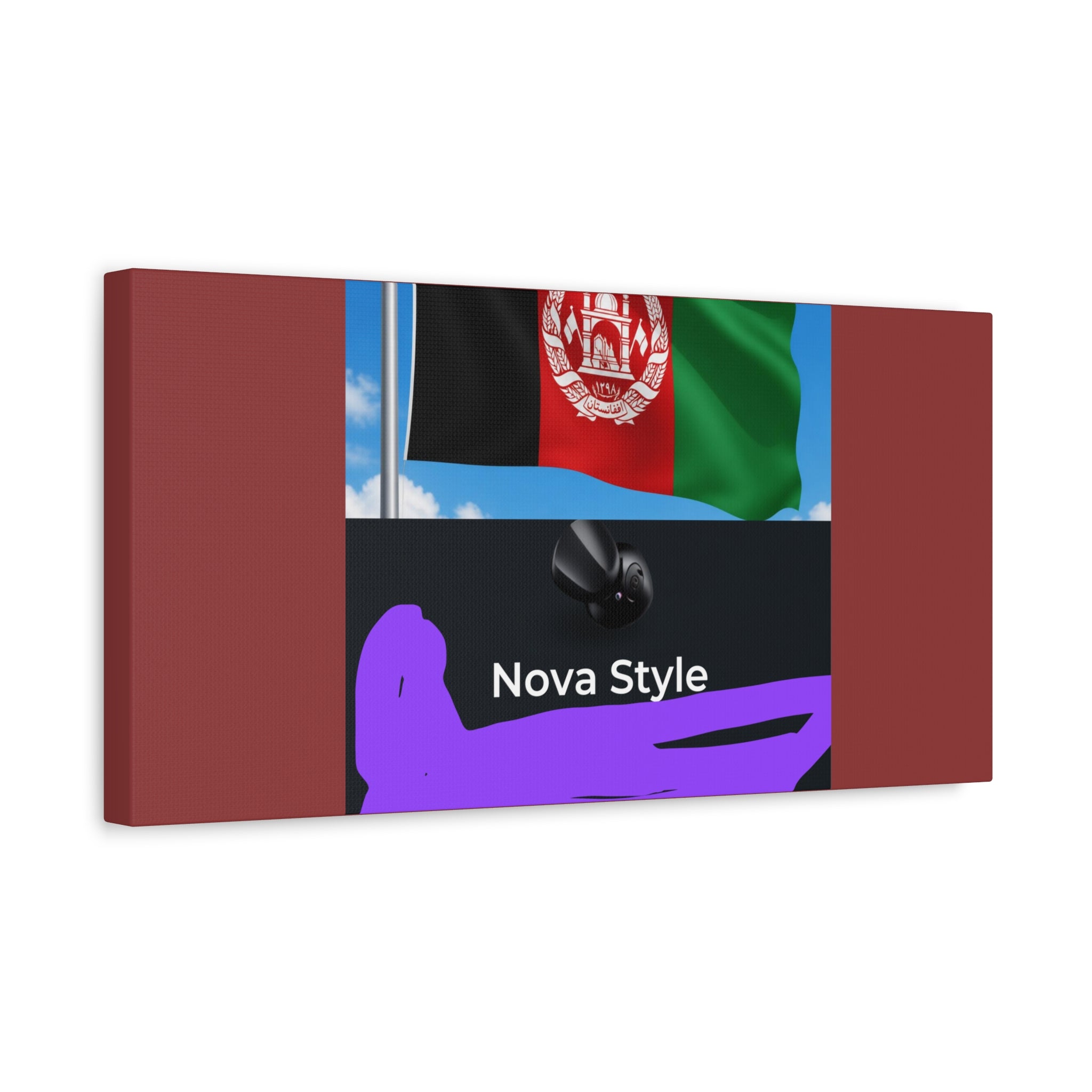 Afghan Flag Matte Canvas Print — Stretched 1.25" Wall Art