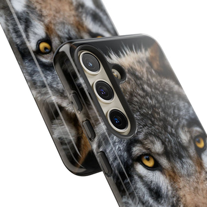 Wolf Eyes Phone Case — Fierce Wildlife iPhone Protective Case with ‘GUL’ Text