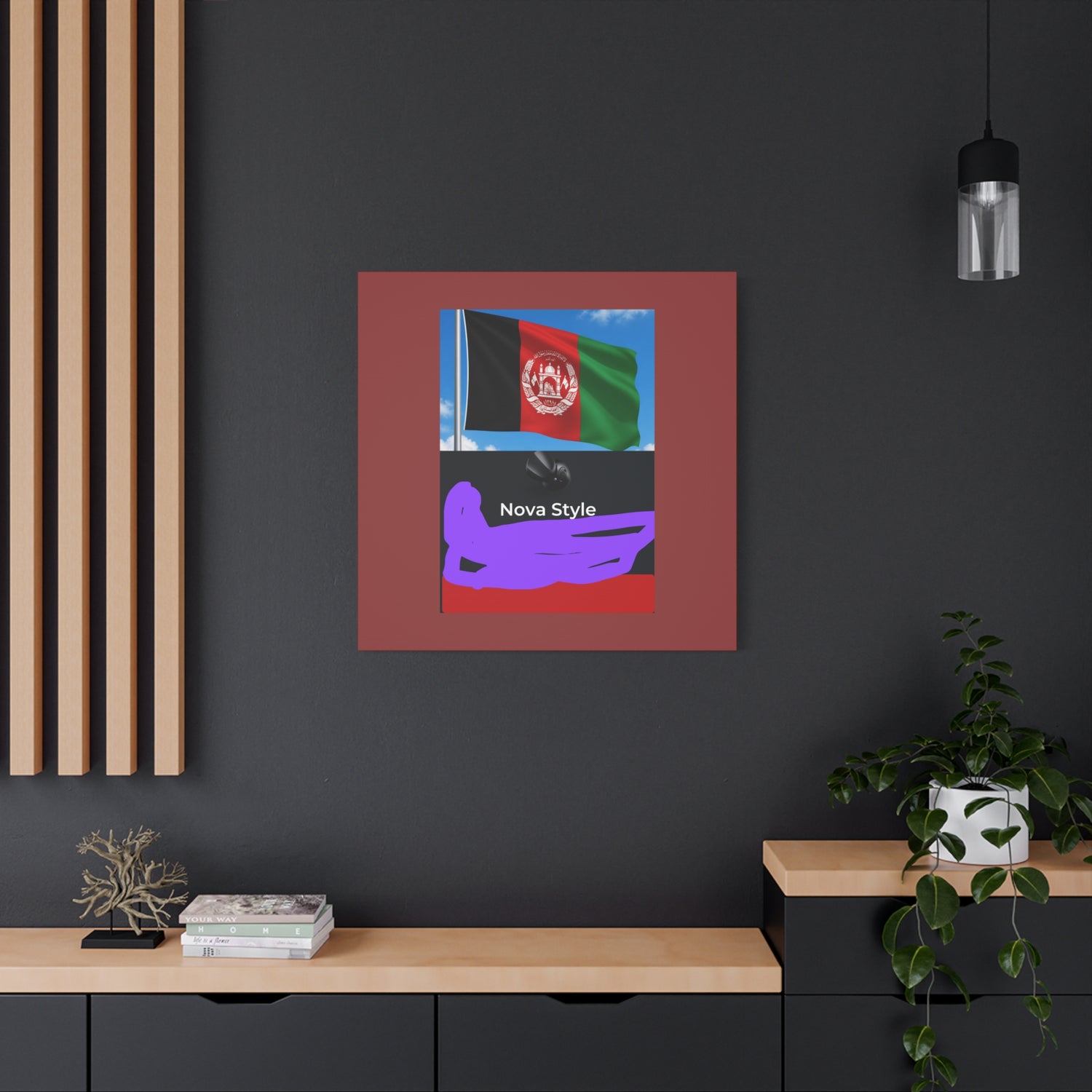 Afghan Flag Matte Canvas Print — Stretched 1.25" Wall Art