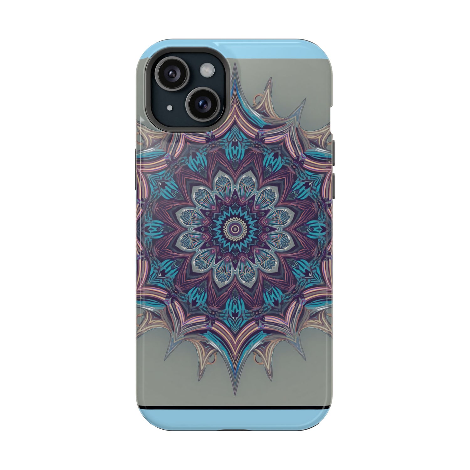 Phone Case — Blue Purple Mandala Magnetic Impact-Resistant Case