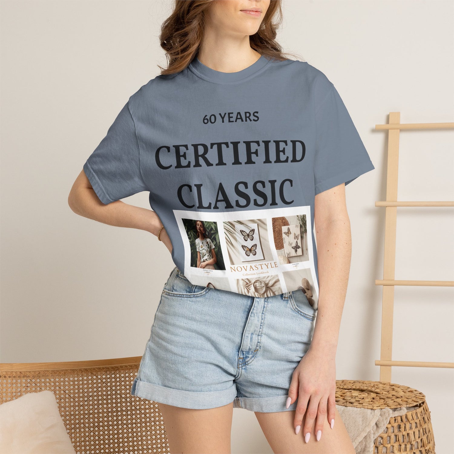 Certified Classic 60 Years T-Shirt – Vintage Collage Home &amp; Lifestyle Tee