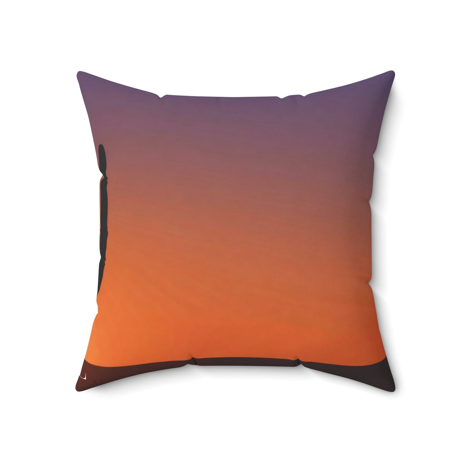 Sunset Gradient Square Pillow — Orange to Violet Sunset Decorative Throw Pillow