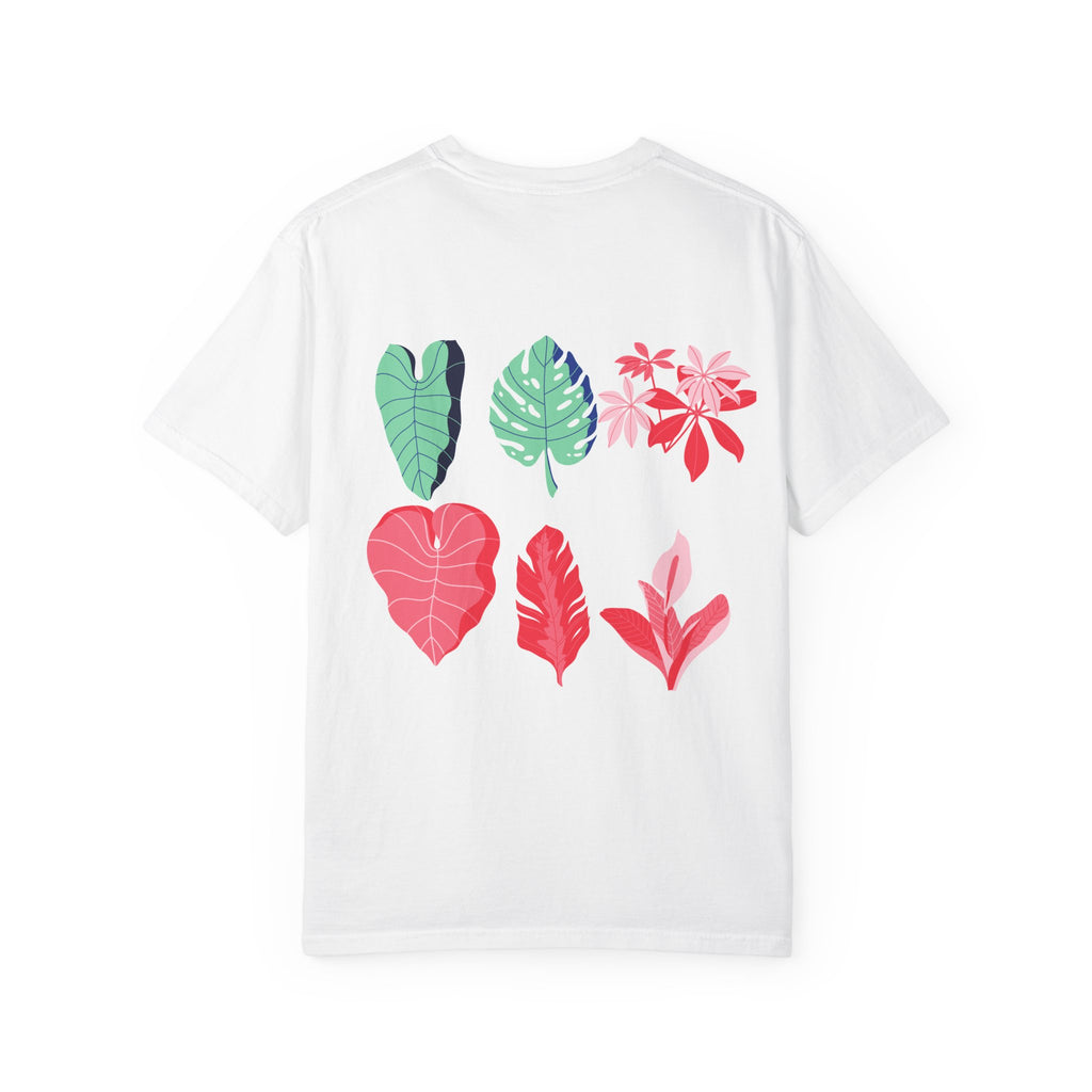 Floral & Tropical Leaves Graphic T-Shirt — Botanical Print Tee