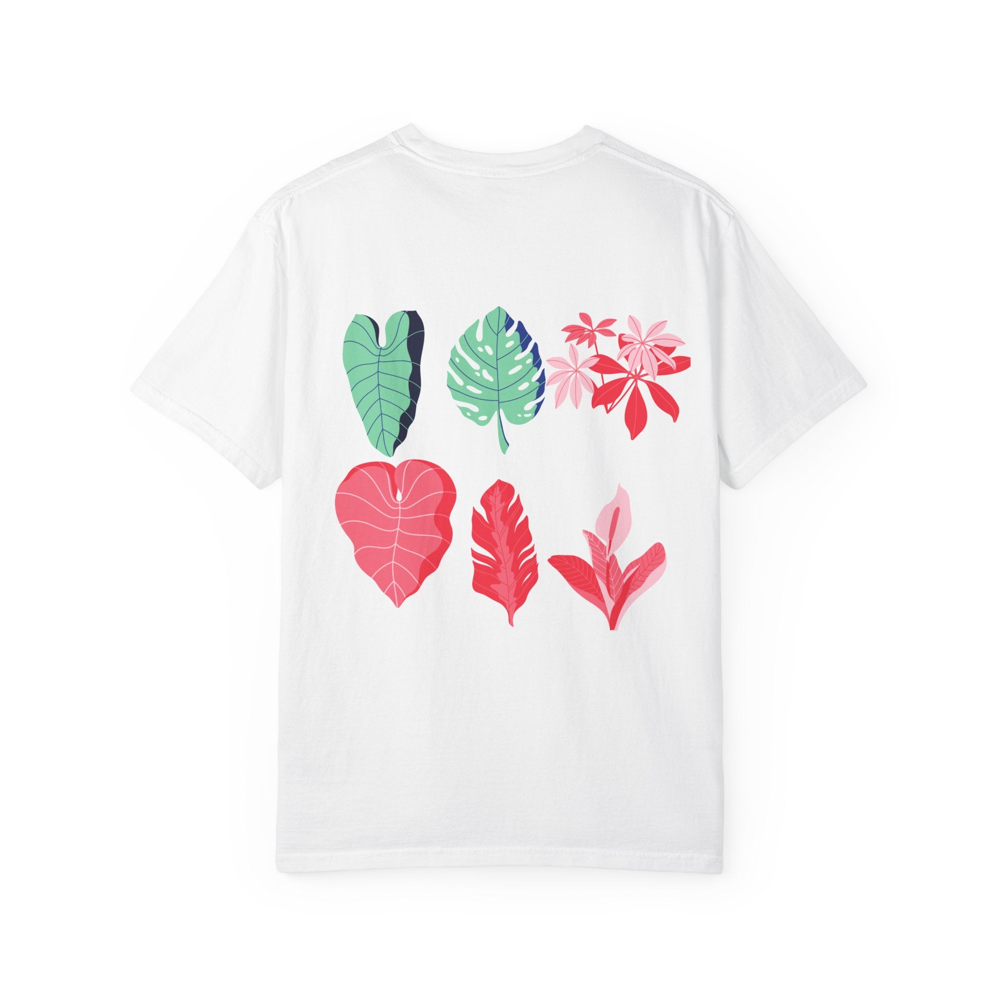 Floral & Tropical Leaves Graphic T-Shirt — Botanical Print Tee