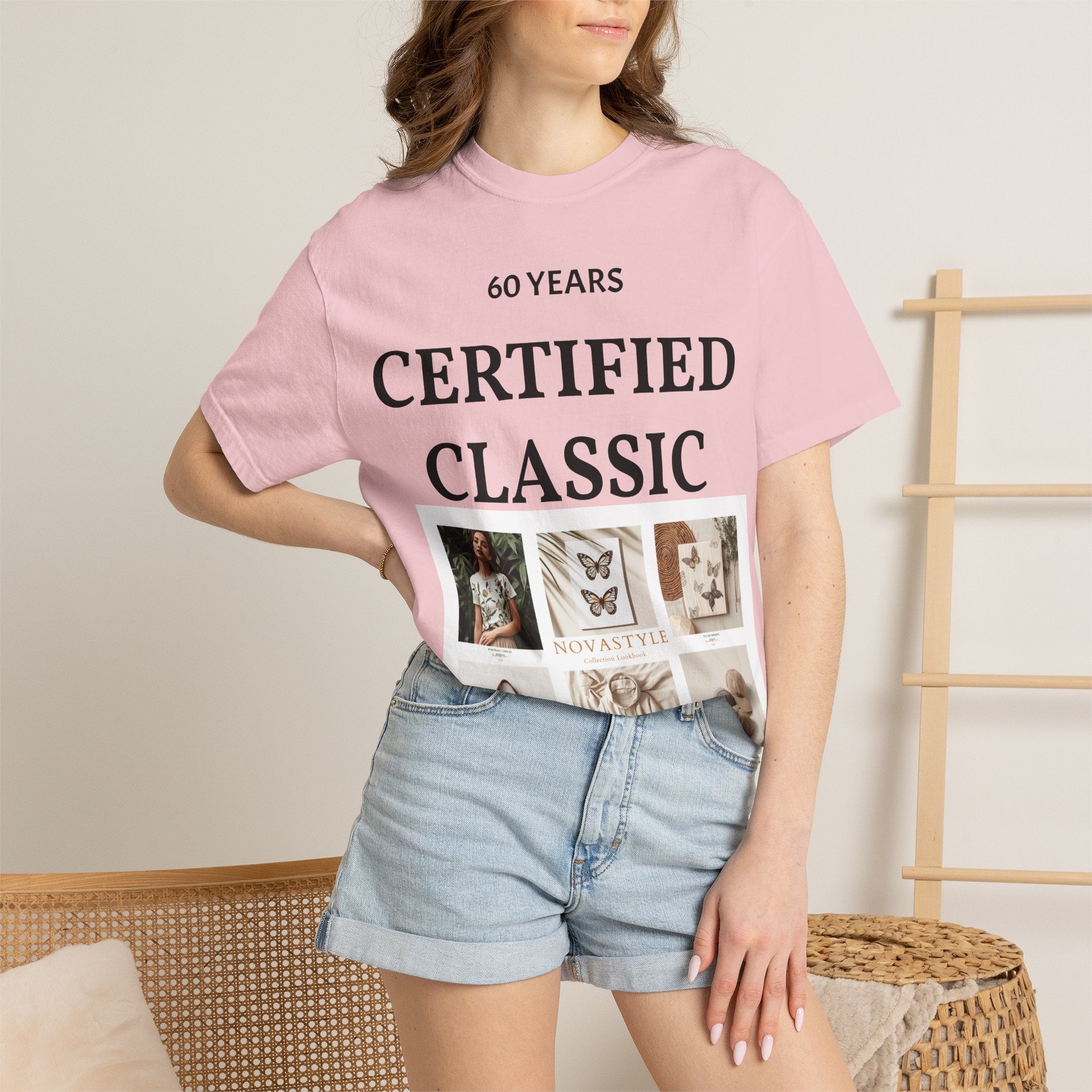 Certified Classic 60 Years T-Shirt – Vintage Collage Home &amp; Lifestyle Tee