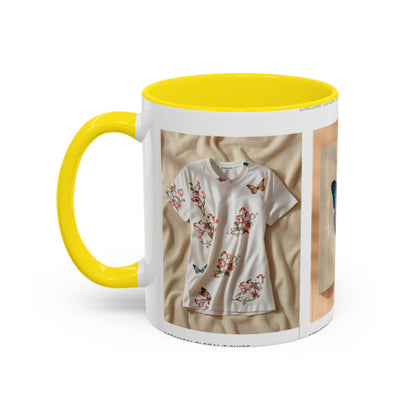 Butterfly Accent Coffee Mug — Blue Butterfly Collage 11/15oz
