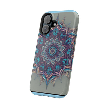 Phone Case — Blue Purple Mandala Magnetic Impact-Resistant Case