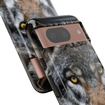 Wolf Eyes Phone Case — Fierce Wildlife iPhone Protective Case with ‘GUL’ Text