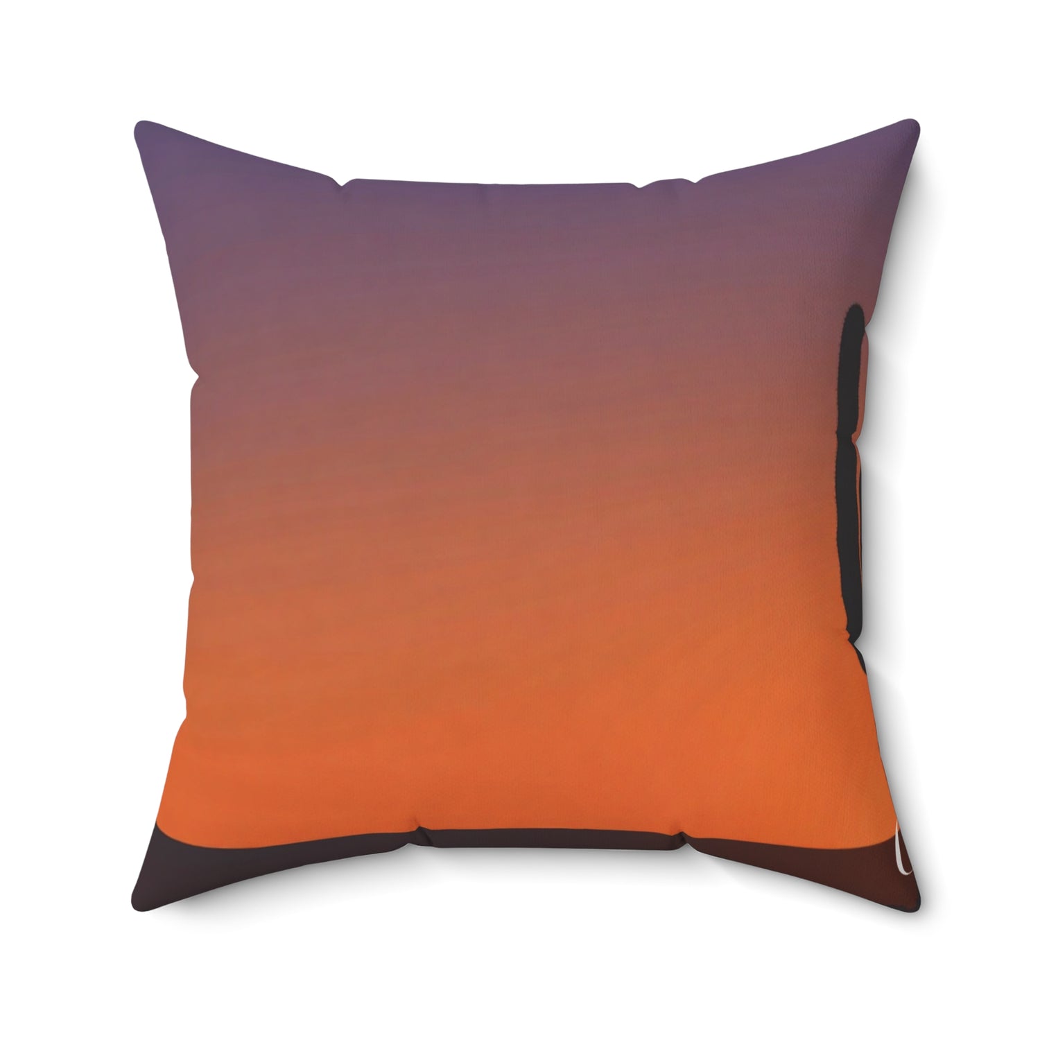 Sunset Gradient Square Pillow — Orange to Violet Sunset Decorative Throw Pillow