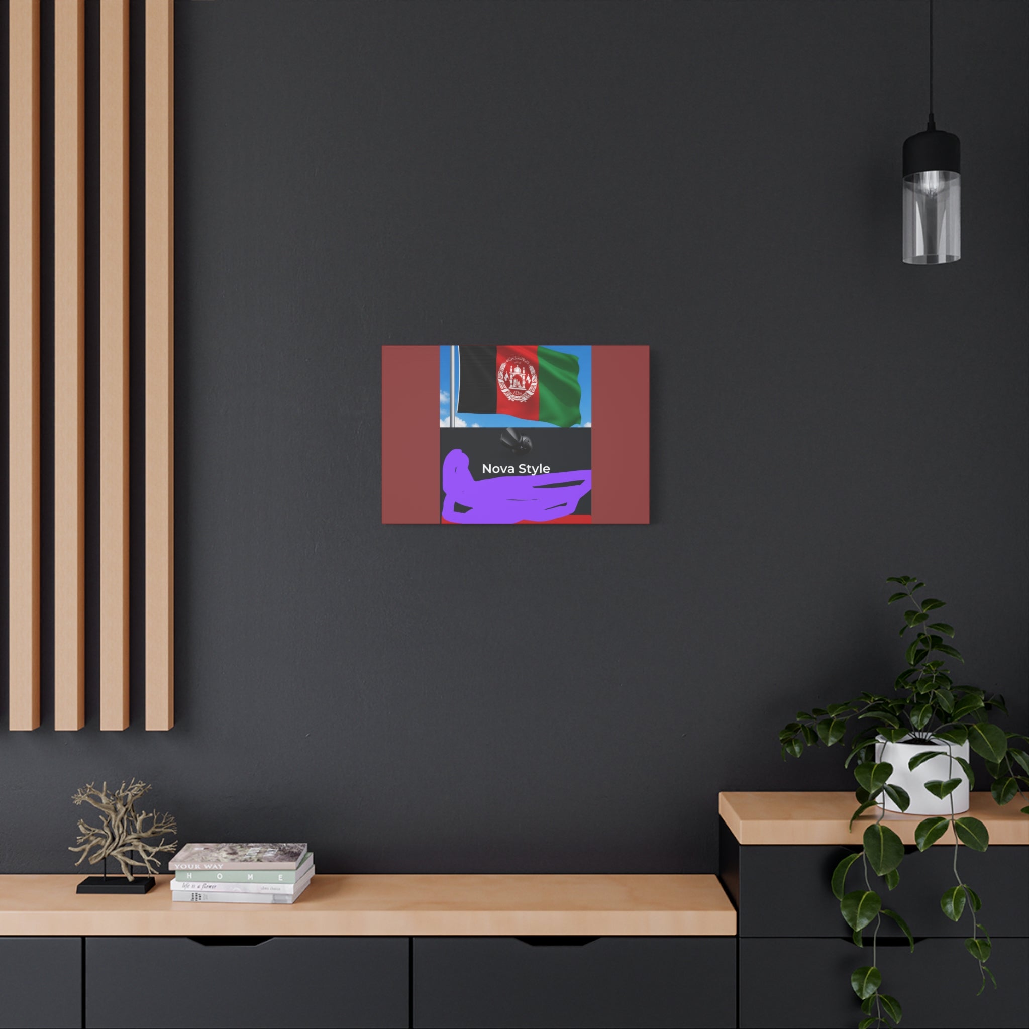 Afghan Flag Matte Canvas Print — Stretched 1.25" Wall Art