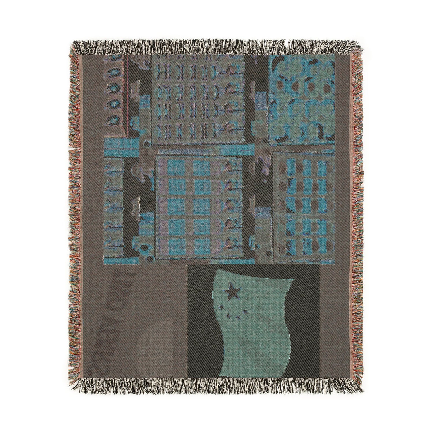 Two Years Flag Woven Blanket – Retro Patchwork Anniversary Throw