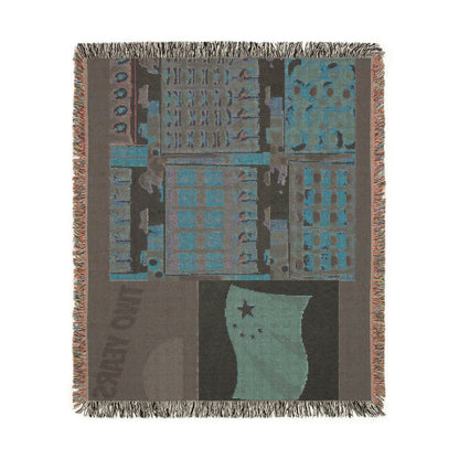 Two Years Flag Woven Blanket – Retro Patchwork Anniversary Throw