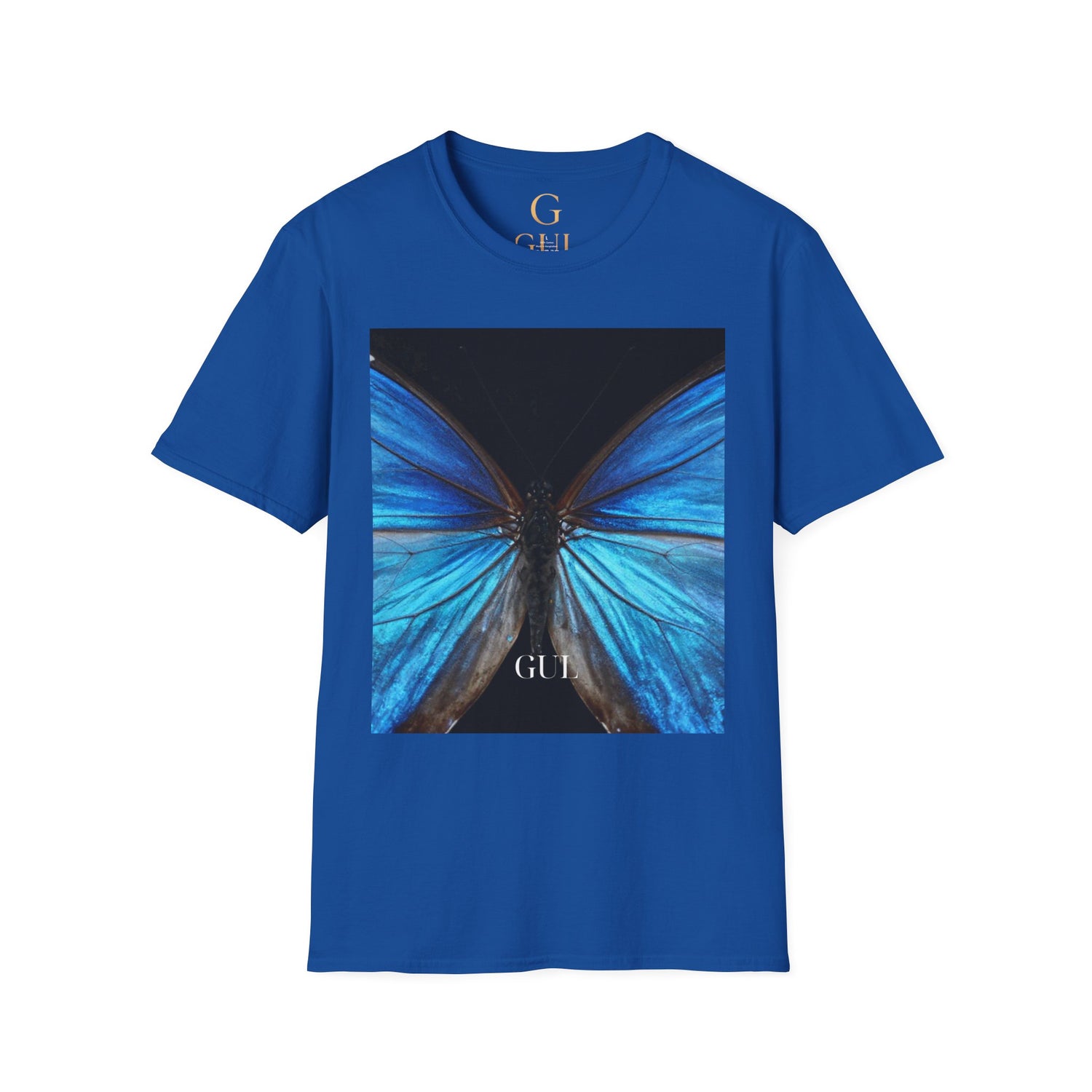 Blue Morph Butterfly T-Shirt — Vibrant Nature Graphic Tee