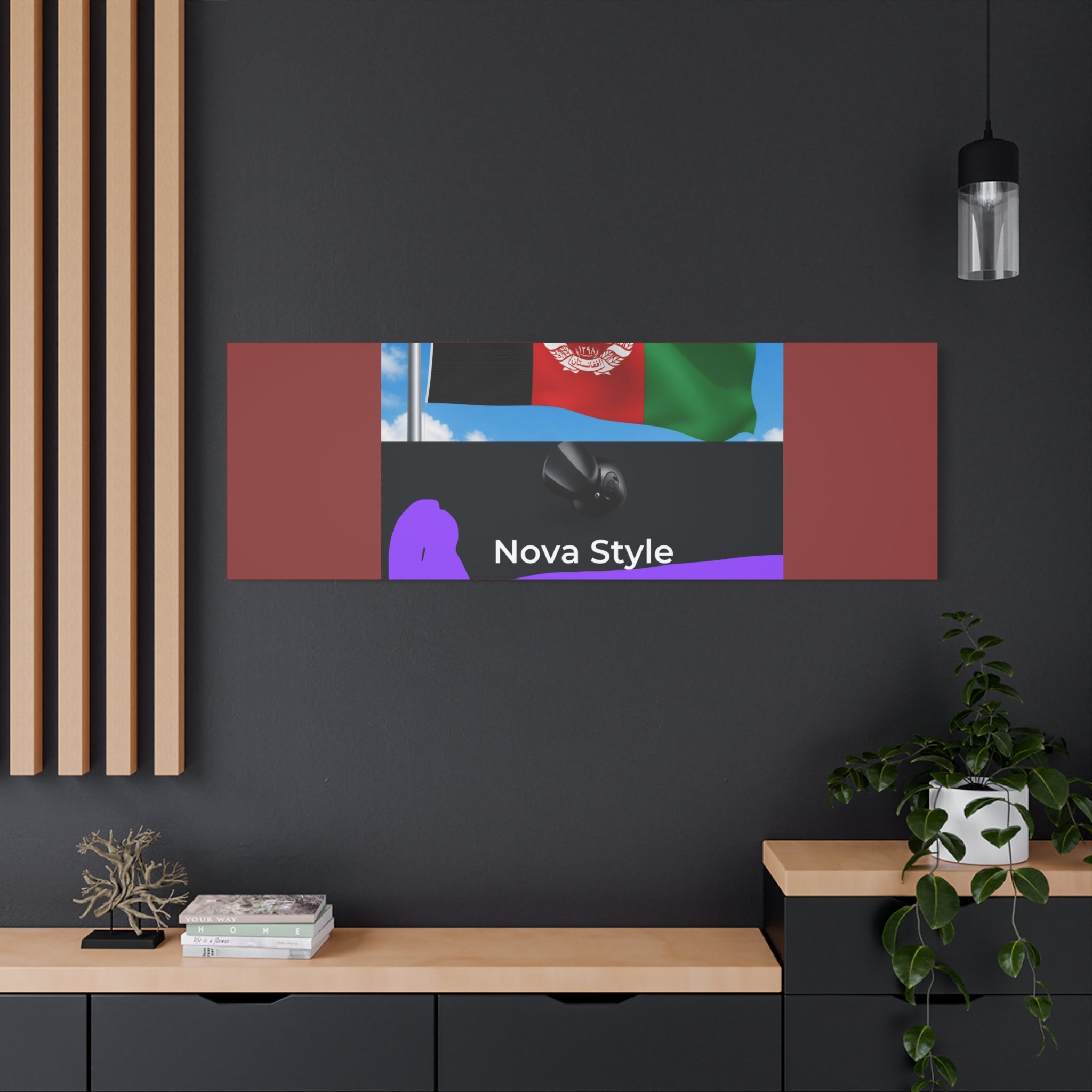 Afghan Flag Matte Canvas Print — Stretched 1.25" Wall Art