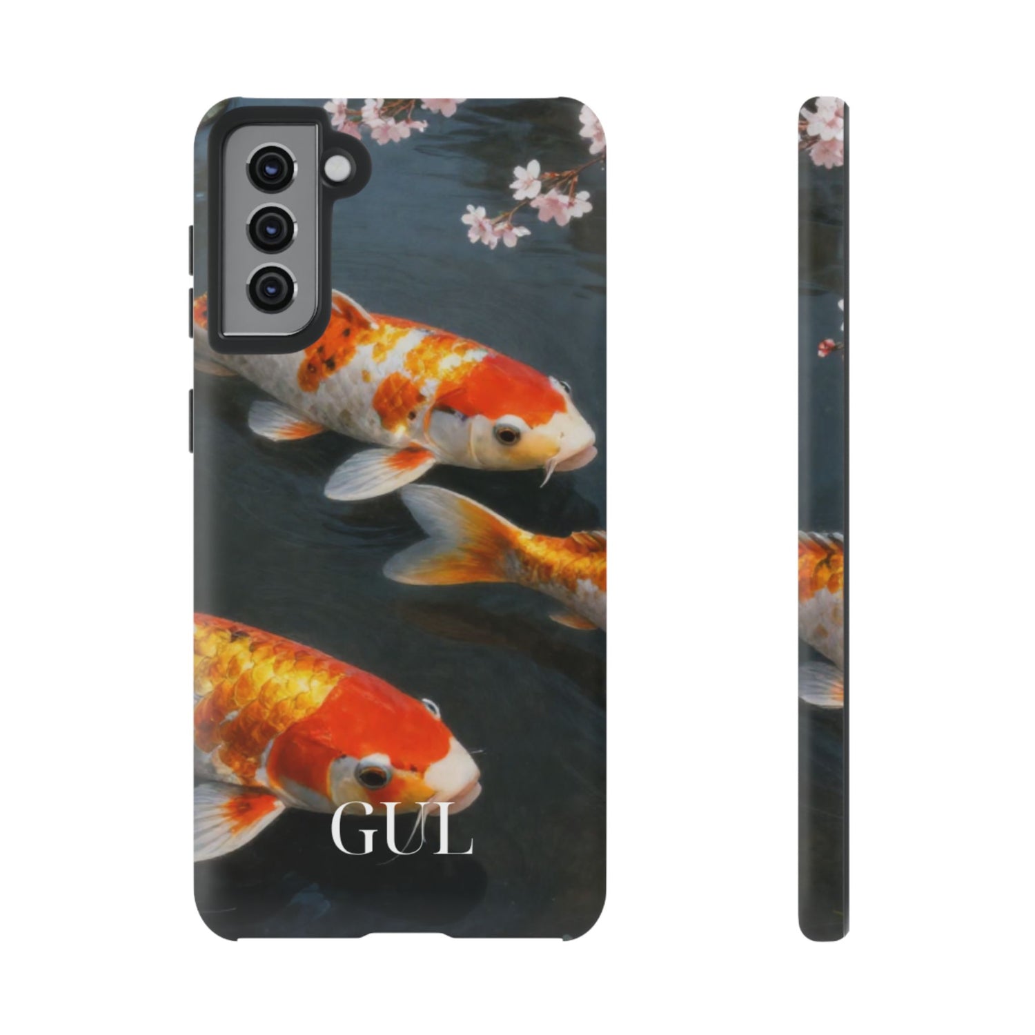 Koi Fish Tough Phone Case — Floral Pond Design