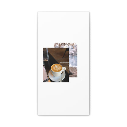 Latte &amp; Landscape Matte Canvas Wall Art — Coffee Shop Photo Collage