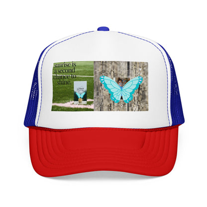 Butterfly Memorial Trucker Hat — In Loving Memory Grave Marker Cap
