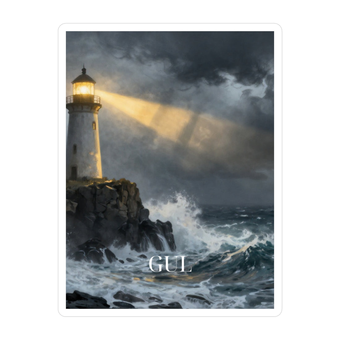 Lighthouse Storm Vinyl Sticker — &