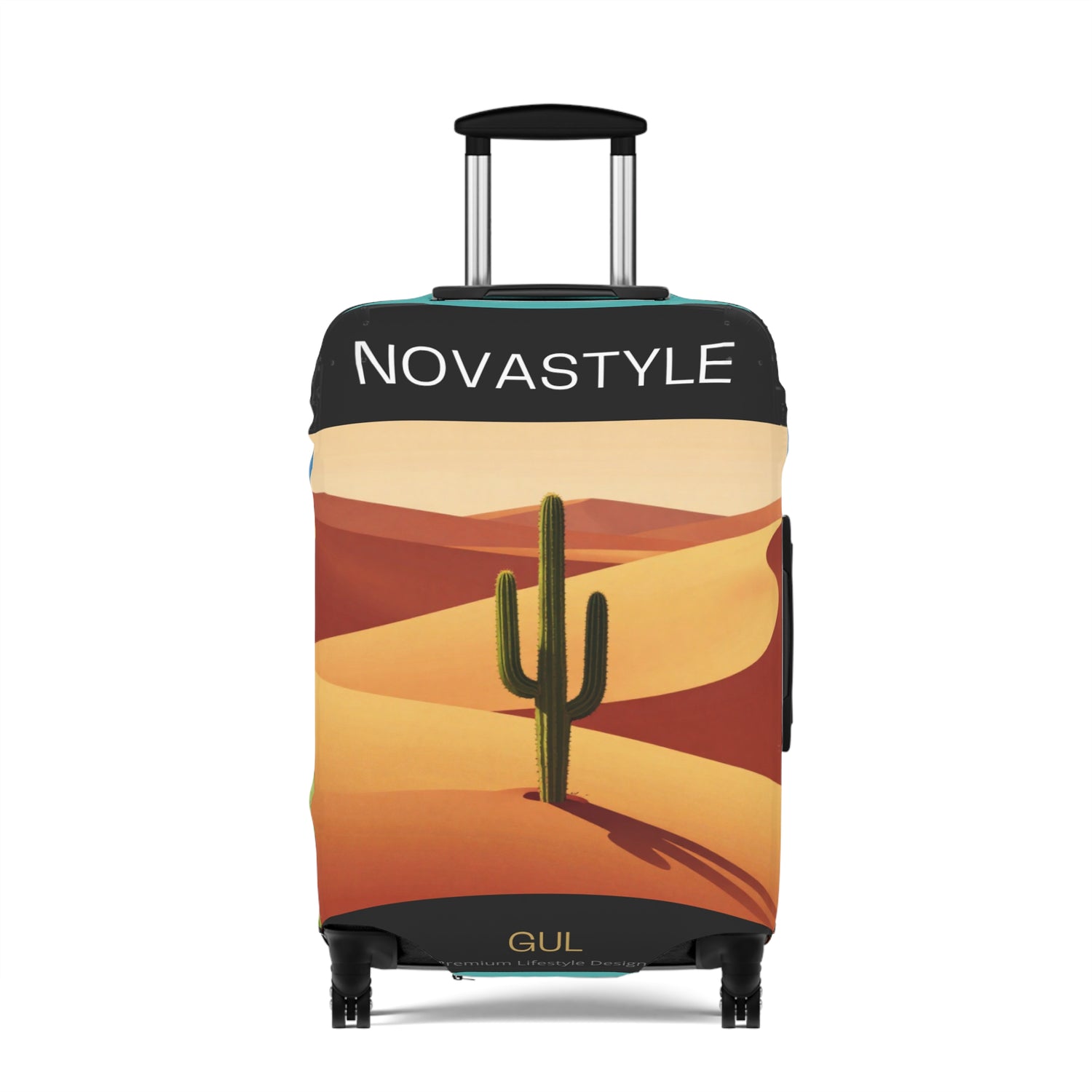 Desert &amp; Hot Air Balloon Luggage Cover – Scenic Travel Suitcase Protector