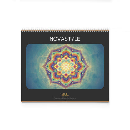 Mandala &amp; Nature Wall Calendar — 12‑Month Artistic Spiral Calendar with Kaleidoscope Art, Aurora &amp; Vintage Keys