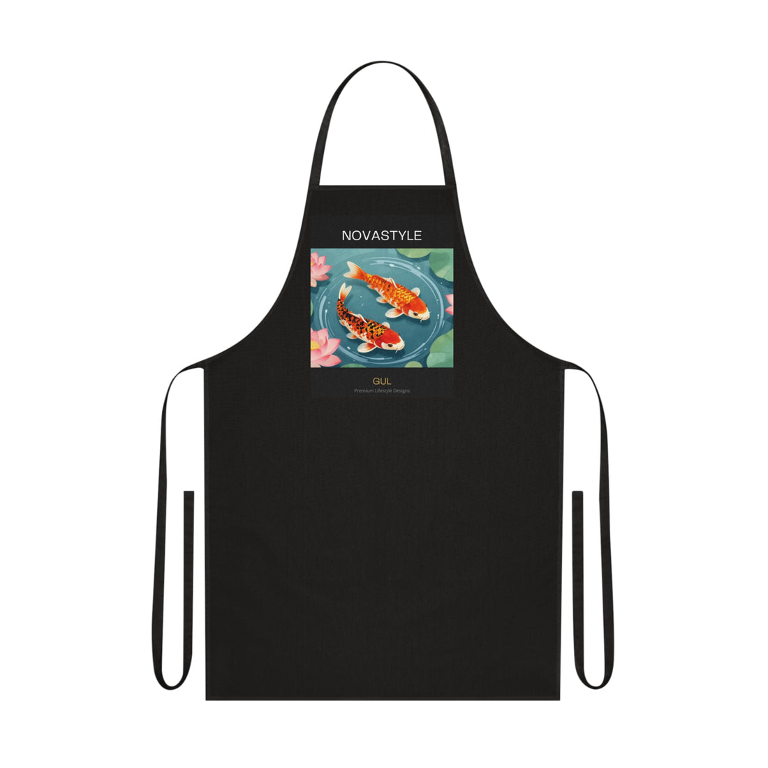 Koi Pond Cotton Apron — Artistic Fish Kitchen Apron