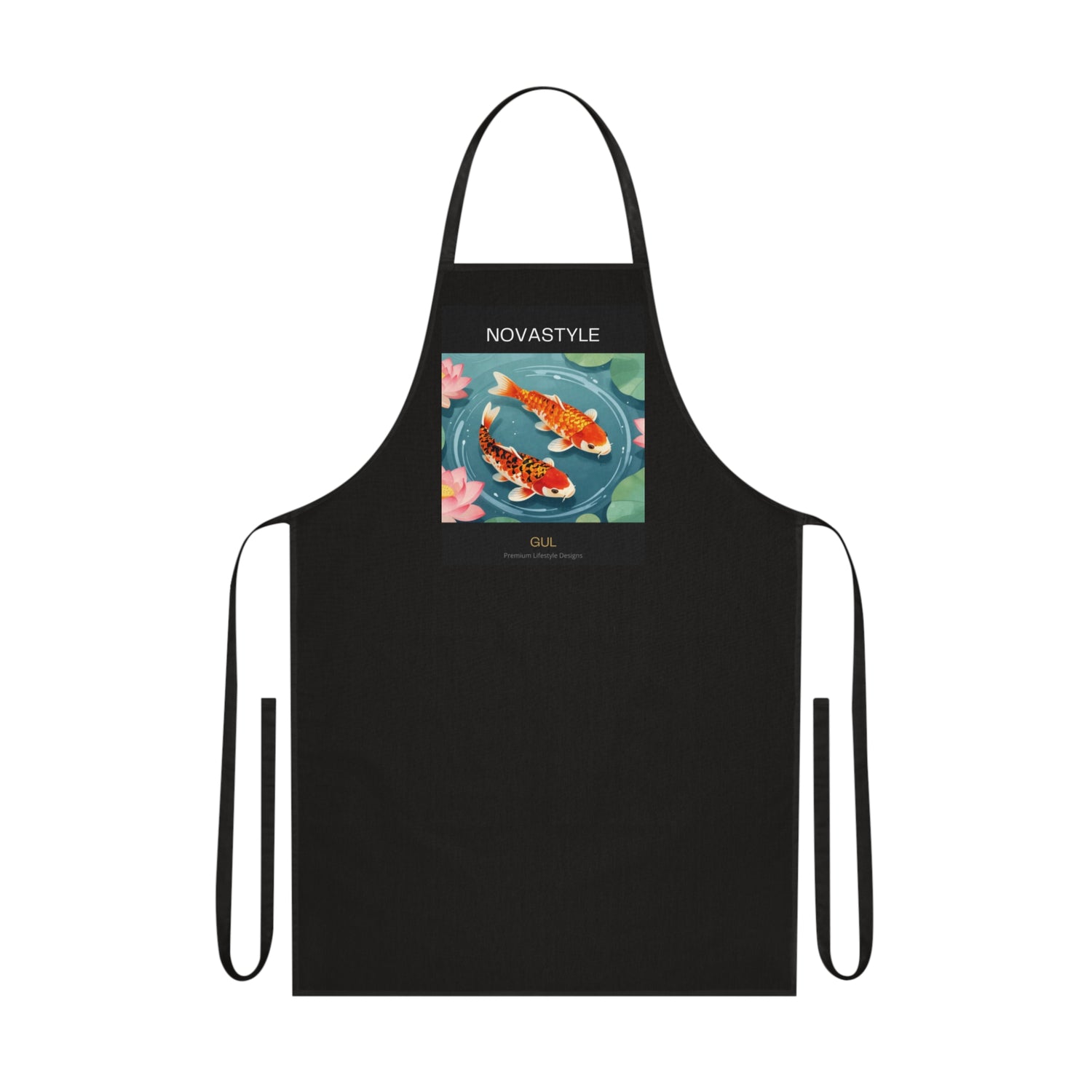 Koi Pond Cotton Apron — Artistic Fish Kitchen Apron