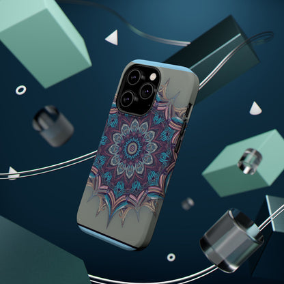 Phone Case — Blue Purple Mandala Magnetic Impact-Resistant Case