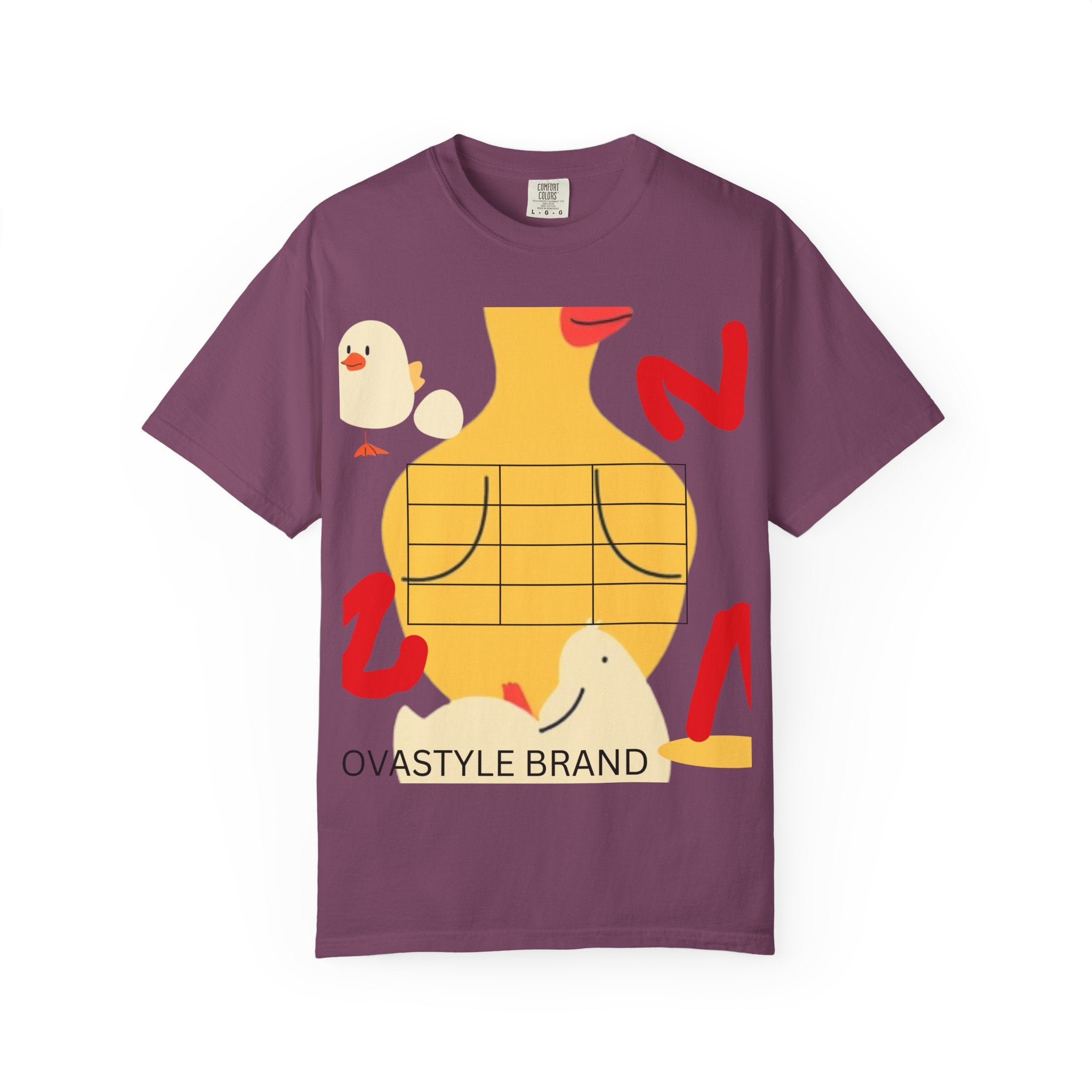 Graphic T-Shirt — Playful Koi &amp; Vase Collage Tee (OVASTYLE Brand)