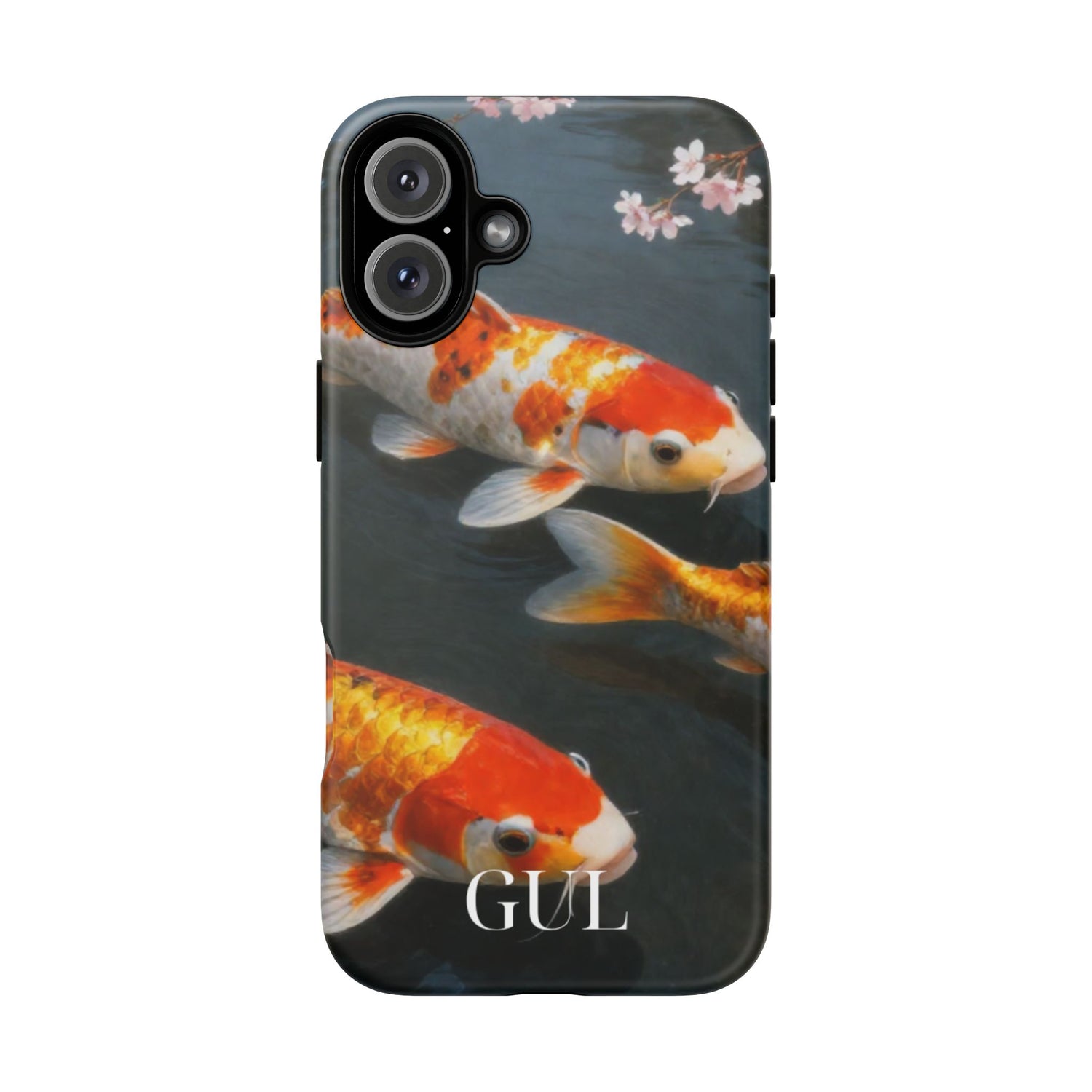 Koi Fish Tough Phone Case — Floral Pond Design