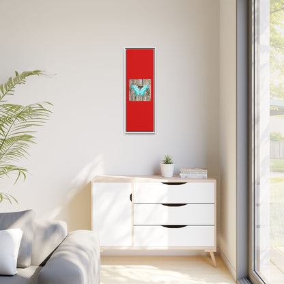Blue Butterfly Framed Canvas Art – Matte Multi‑Color Wall Print